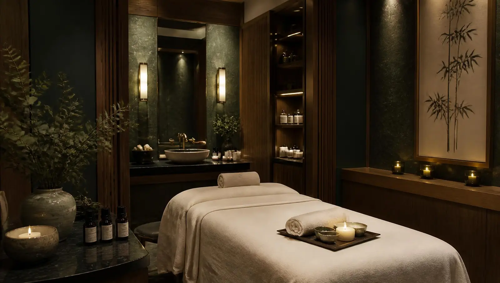 Luxury spa treatment room
