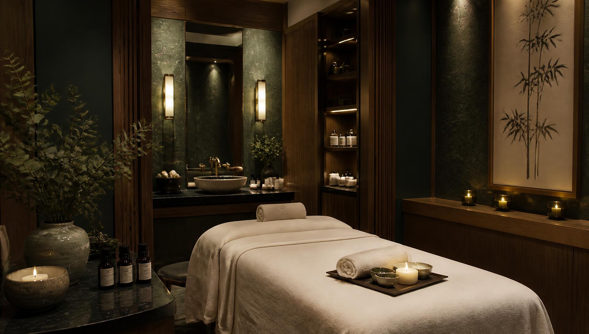 Luxury spa treatment room